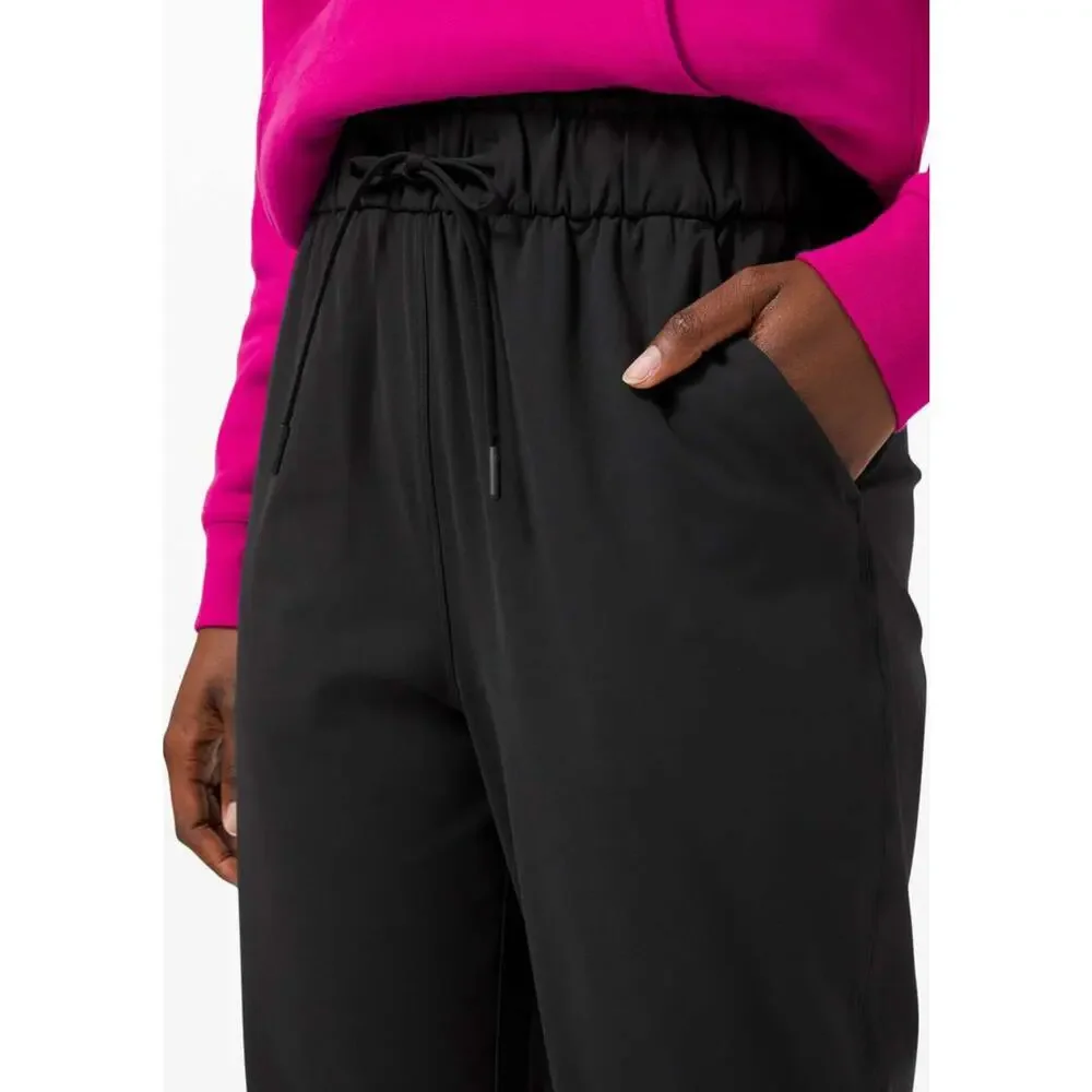 Lululemon Keep Moving Ankle Jogger Pant size 4 Black High Rise Drawstring - Picture 3 of 10